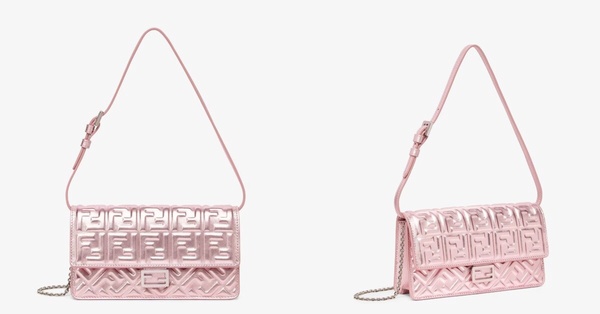 2025粉色精品包推薦：FENDI 鏈帶皮夾Baguette