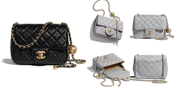 CHANEL Classic Flap Mini Square 迷你口蓋包的小金球「Pearl Crush」款式必搶