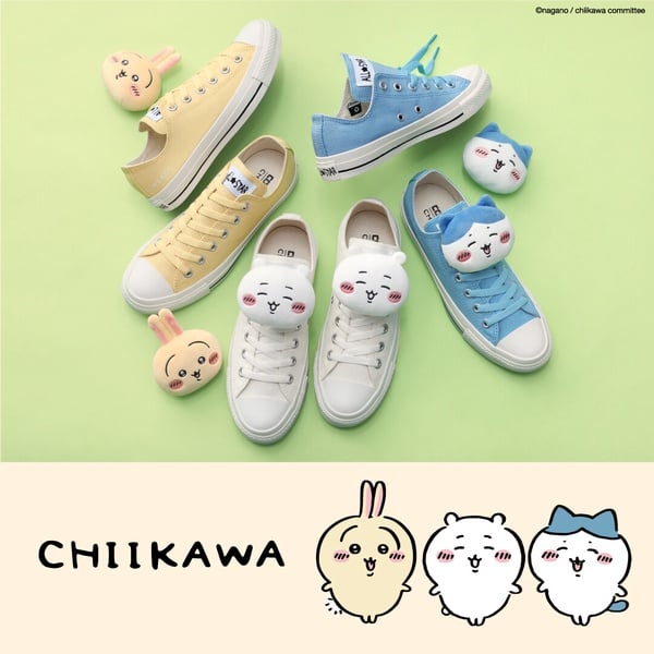 「吉伊卡哇×CONVERSE」聯名登場！吉伊卡哇、小八貓、兔兔、小桃鼠鞋款，2/26準時開搶