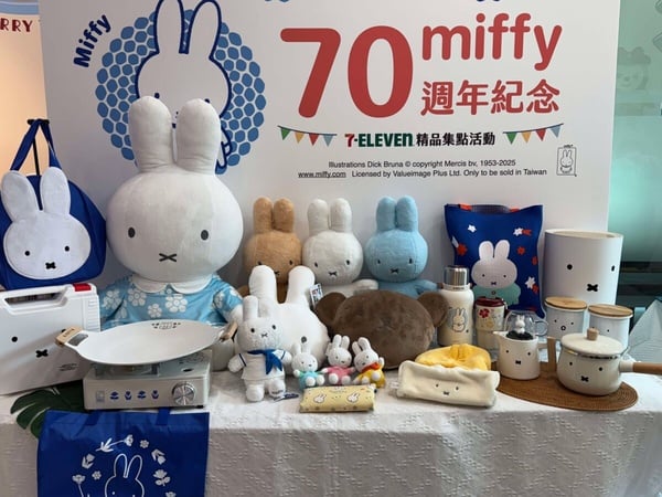 7-11「Miffy米飛兔70週年」集點！巨大75cm米飛兔玩偶、翻轉抱枕、隨行杯等30款一次看