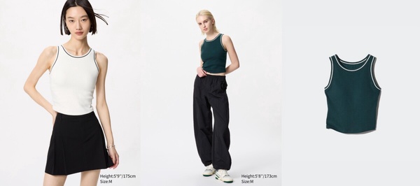 UNIQLO人氣單品6：BRATOP削肩短版背心，NT$790