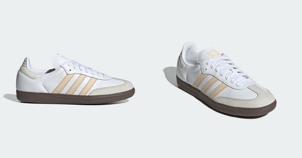 米黃色系adidas Originals SAMBA OG 運動休閒鞋，適合簡約韓式穿搭