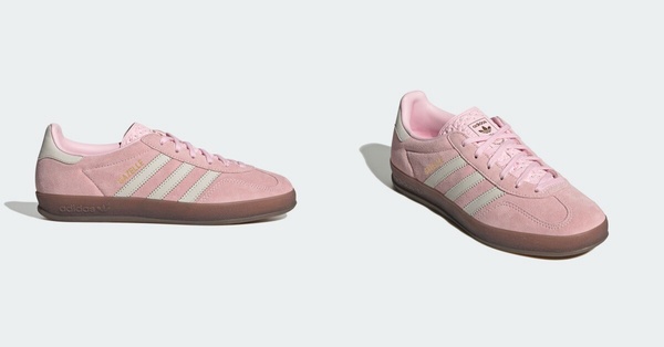 adidas Originals GAZELLE INDOOR 運動休閒鞋柔霧粉新色，打造清新迷人造型