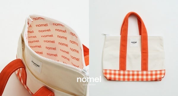 母親節禮物推薦：Nomel cozy lemon 系列 格紋手提托特包