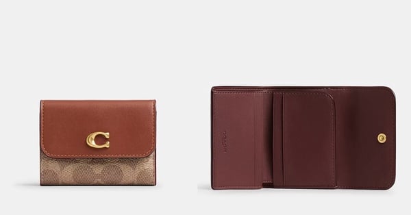 母親節禮物推薦：COACH 經典 SIGNATURE 帆布基本款卡夾，NT$5,900