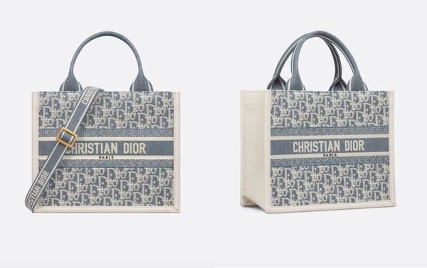 1. Dior Book Tote 小型托特包 ：經典耐看，容量當通勤、媽媽包都合適！（NT$192,900)