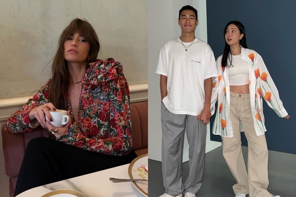 花卉襯衫穿搭示範，營造浪漫柔美風格2