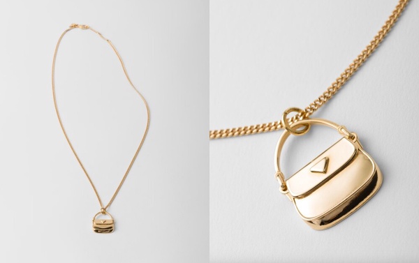 精品項鍊推薦6：PRADA 金屬項鏈，NT$26,000