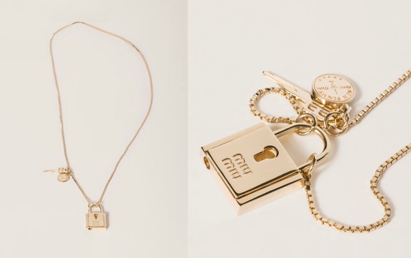 精品項鍊推薦7：Miu Miu 金屬項鏈，NT$20,500