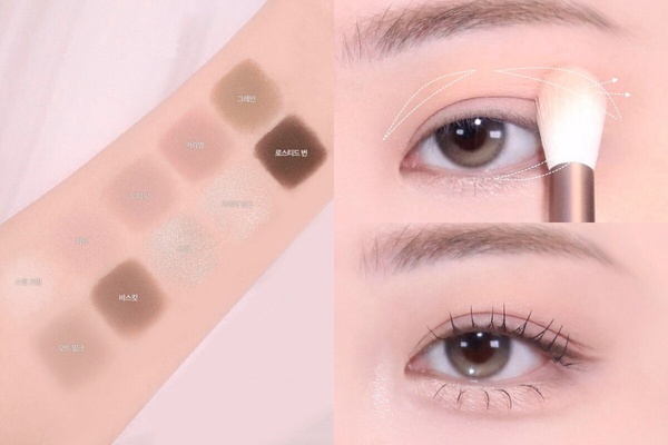 日常感眼影畫法，兩色突出輪廓