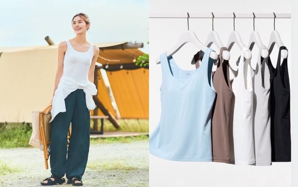 6. UNIQLO AIRism BRATOP 坦克背心：無痕親膚，休閒自在（NT$590）