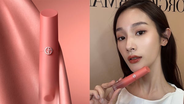 Armani 水唇釉 #20 朝霞暖棕，漸層管身設計，獨特又吸睛