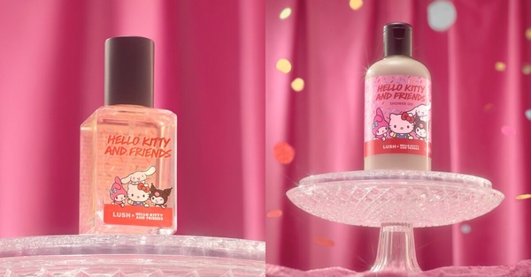 LUSH x Hello Kitty and Friends 聯名 甜香沐浴露及紅色閃粉香水