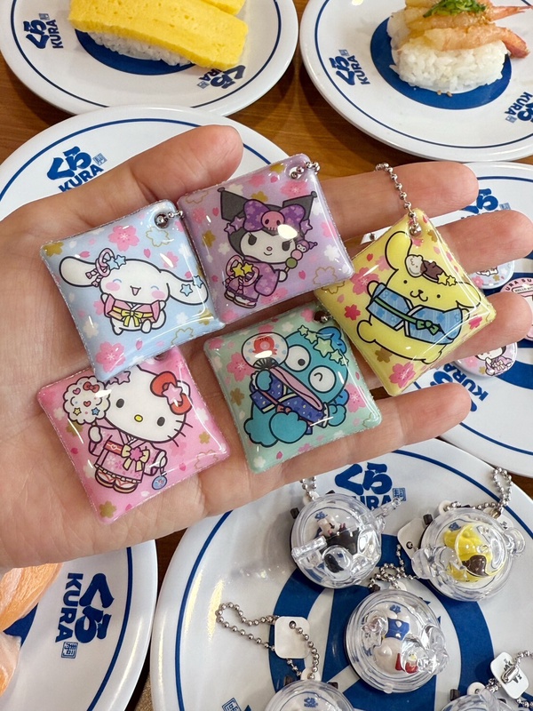 有Kitty！藏壽司Ｘ三麗鷗扭蛋5/9登場，Kitty、酷洛米、布丁狗都有再送環保杯、旅行袋