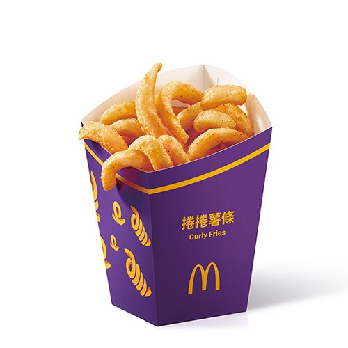 麥當勞「捲捲薯條」特寫，展現外酥內軟的口感。