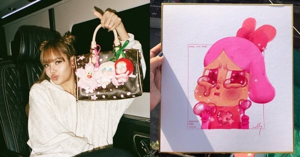 Lisa 和 Crybaby 設計師 Molly Yllom 的照片，Lisa 曾曬出 Crybaby 櫻桃系列盲盒