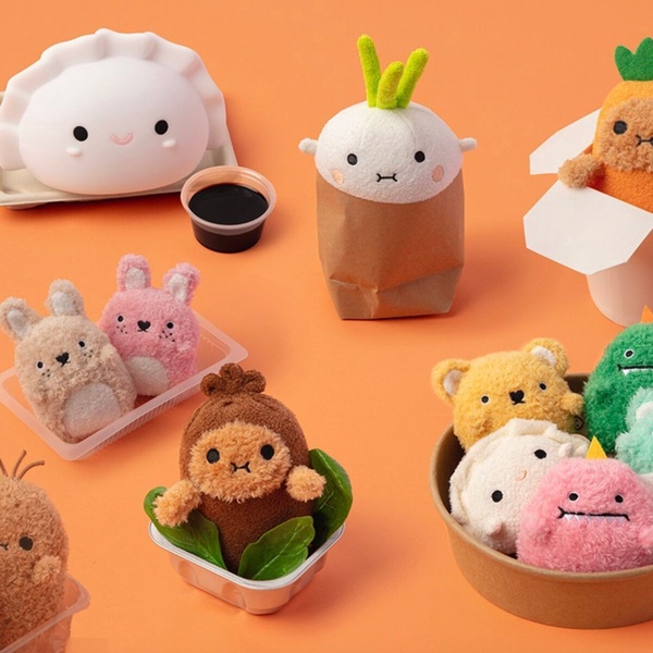 Noodoll Ricetown 家族，白蘿蔔、包子、餃子，充滿台灣味