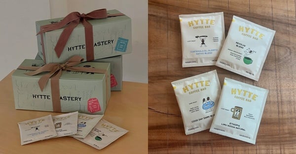 釜山咖啡 HYTTE ROASTERY 的浸泡式咖啡隨身包，如同迷你禮物，送禮推薦。