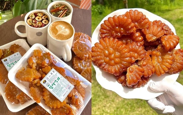匠人藥菓，韓國傳統甜點，蜂蜜芝麻油和小麥粉製成，酥脆香甜。