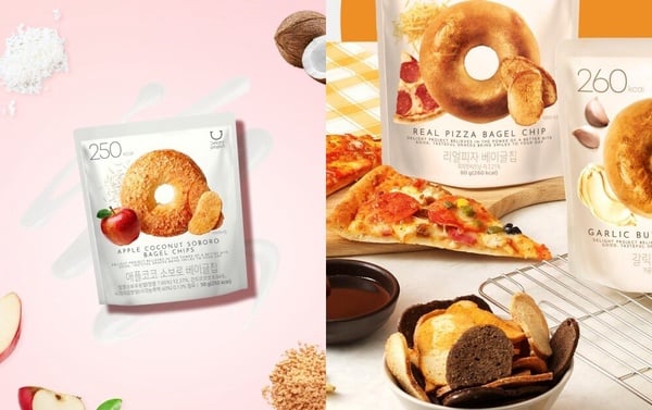 OLIVE YOUNG 零食專門店人氣商品，Delight project 貝果脆片，健康美味。