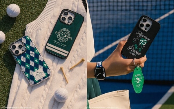 CASETiFY x SNOOPY 聯名手機殼，史努比打棒球的俏皮圖案