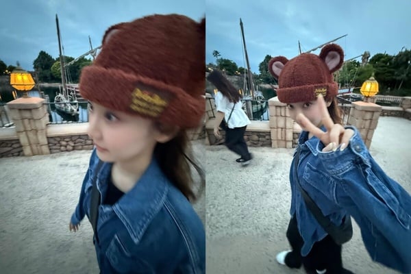P人 aespa NingNing 在 IG分享在迪士尼拍攝的生活照