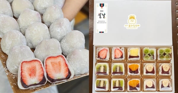 濟州島最強水果大福！수제홍과일모찌，手工麻糬皮搭配新鮮水果，口感軟糯，多種口味，冰過更好吃。