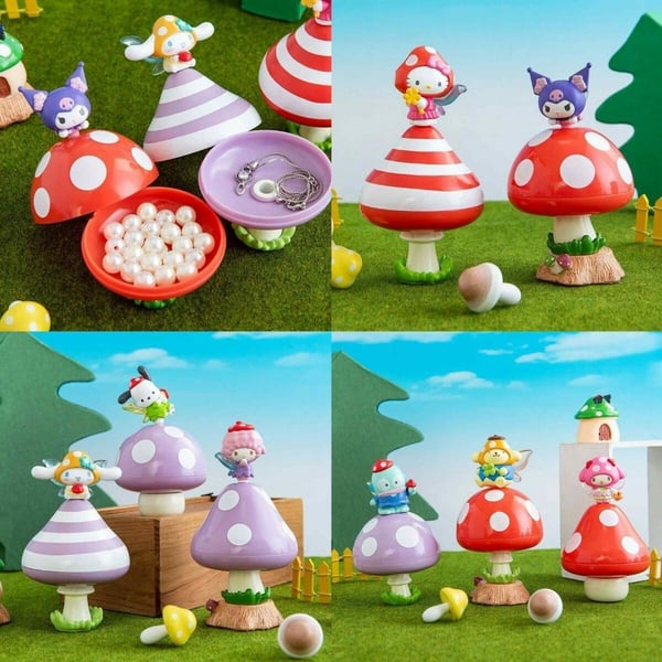 7-11「三麗鷗蘑菇精靈盲盒」登場！再推吉伊卡哇小手指公仔、蠟筆小新COS系列掛飾盲盒
