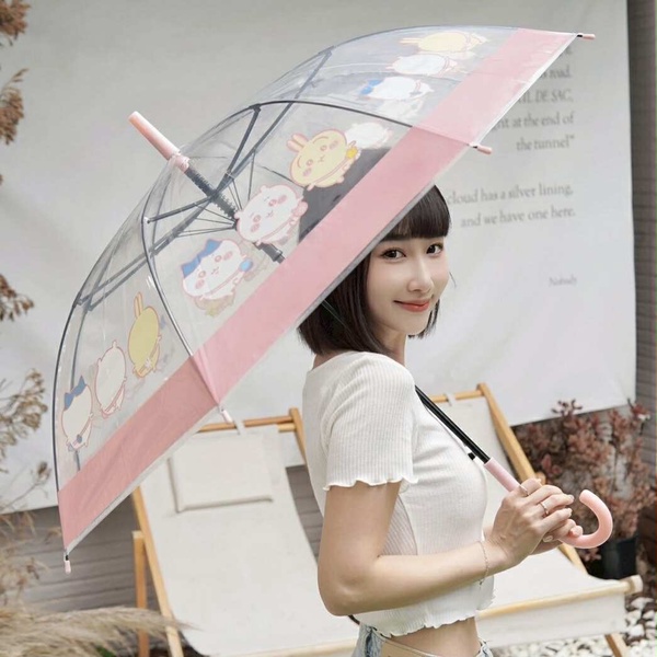 7-11 吉伊卡哇透明傘，可愛的麻吉圖案，晴雨兩用。