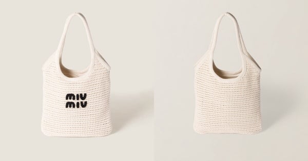 精品編織包推薦：Miu Miu IVY 仿拉菲草效果手提袋，NT$64,000
