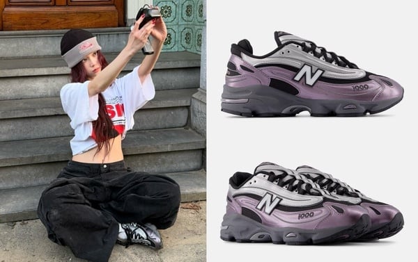 Winter 穿著 New Balance 1000，展現其百搭特性