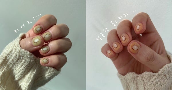 水果美甲範本：奇異果
