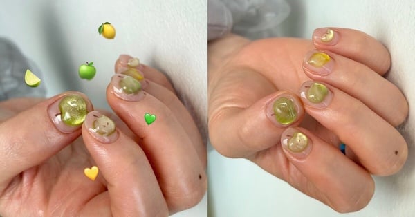 水果美甲範本：青蘋果＆紅蘋果