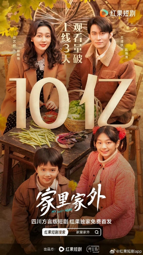 《家裡家外》劇情講述1981年，蔡曉艷與陳海清閃婚，兩人組成新的家庭，蔡曉艷性格潑辣，陳海清卻認為她很好，相處中，蔡曉艷打開了陳海清的女兒陳爽閉塞的內心，陳海清的真誠也收獲了蔡曉艷兒子邵一帆的信任，一家四口的他們互相愛與支持，抵擋外界風雨，越過越美好。
