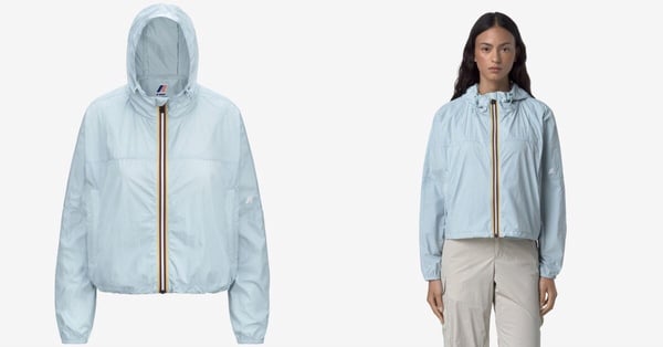  K-WAY Gastony ultralight 女士抗 UV 外套，防風透氣，經典百搭。