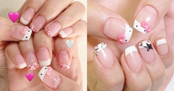 豹紋 Hello Kitty 美甲