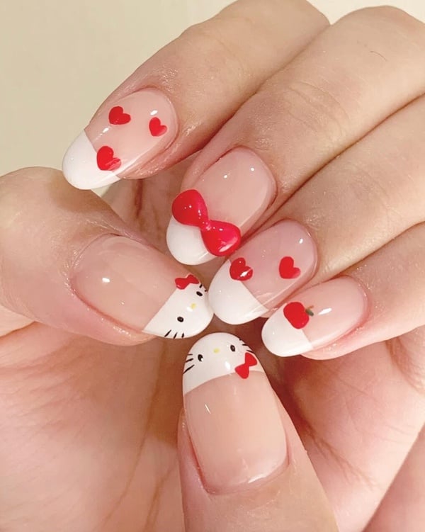 IG 爆紅 「Hello kitty 美甲範本」整理：立體貓耳朵超可愛、曬黑Kitty指定率最高！