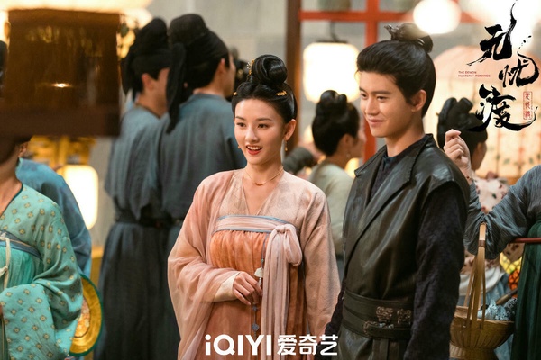 中式志怪劇《無憂渡》海報，任嘉倫飾演的獵魔人與宋祖兒飾演的半夏身處奇幻場景。