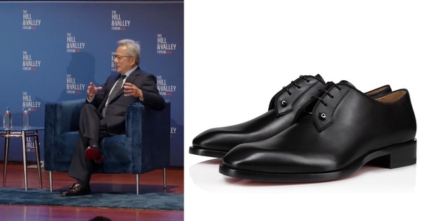 Christian Louboutin黑色漆皮樂福鞋CHAMBELISS FLAT，為黃仁勳同款，是送給時尚爸爸的父親節禮物
