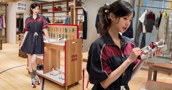 人氣薄底鞋推薦：Miu Miu Plume 納帕皮革麂皮運動鞋，NT$33,000 （張員瑛同款）