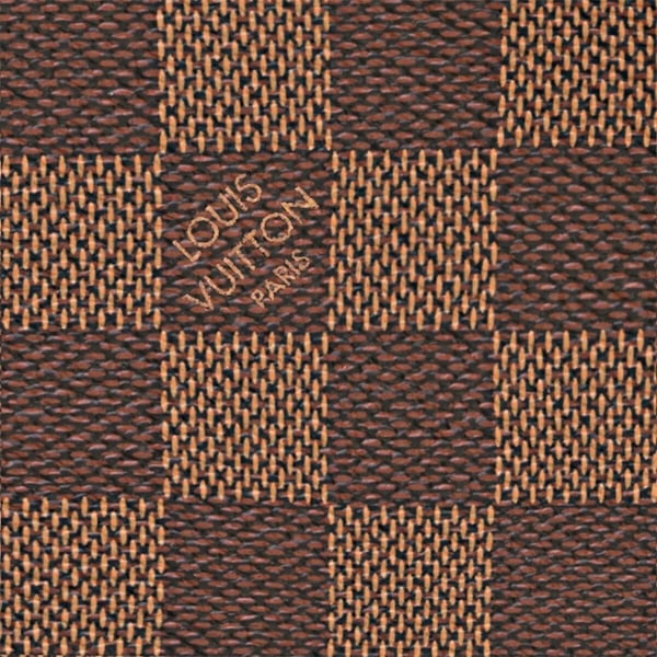 LV Damier Ebene棋盤格圖案,呈現深褐色與深咖啡色交錯的低調奢華風格