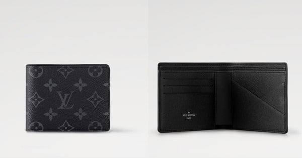 LV Multiple錢包,採用灰黑色的Monogram Eclipse帆布打造,風格低調率性