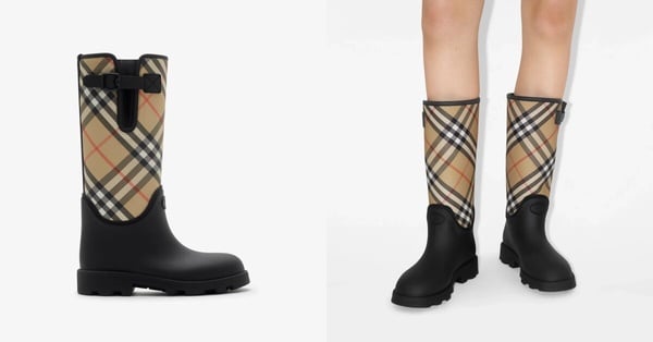 BURBERRY Rubber Marsh Stamp高筒雨靴，展現經典英倫風格的防水雨鞋