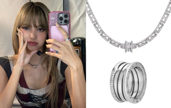 Lisa 著用：BVLGARI B.zero1 項鏈 &amp;amp; B.zero1 戒指