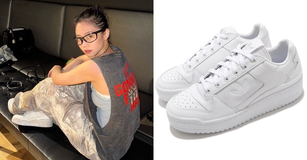 Jennie 著用：adidas Originals Forum Bold 運動休閒鞋