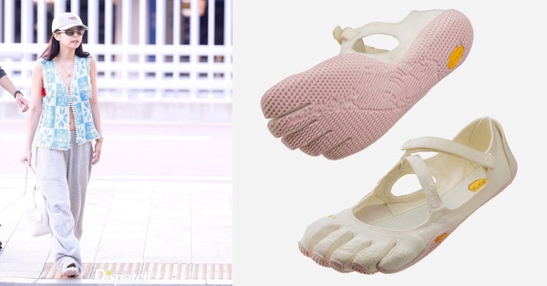 Jennie 著用：Vibram V-Soul 粉白配色五趾鞋