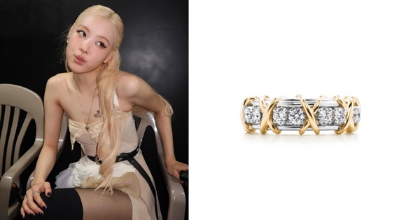 Rosé 著用：Tiffany Schlumberger by Tiffany &amp; Co.十六石鑽石戒指