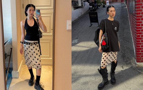 穿搭靈感：波點短裙