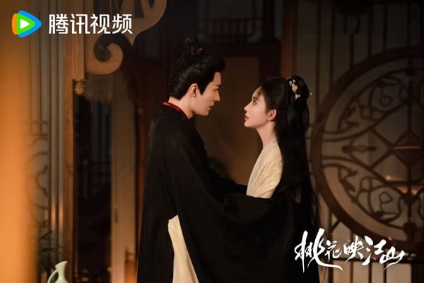 《桃花映江山》是權傾朝野的宰相vs.和親公主先婚後愛的故事，劉學義、孟子義的搭配有期待感，選角也適合，然而《桃花映江山》開播後口碑和熱度都不高。首先是《桃花映江山》對打《書卷一夢》，劇情上沒有太吸睛的亮點，而劉學義、孟子義雖然適合角色，但卻少了一點讓人嗑生嗑死的CP感。
