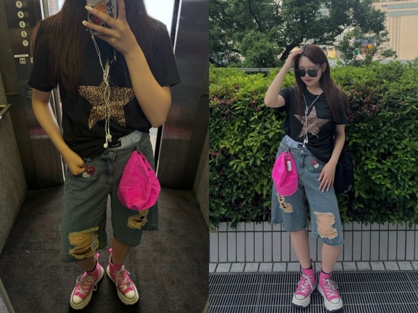 「Jorts短褲」怎麼搭？韓星示範5套穿搭思路，選對比例最重要！